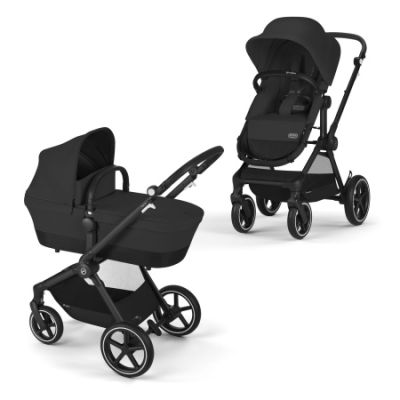 Cybex Kinderwagen Eos Lux BLK Moon Black Incl. Aton B2 i-Size &amp; Adapter